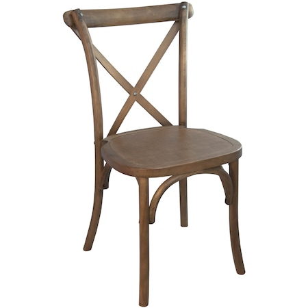Flash Furniture Advantage Light Brown X-Back Chair, PK2 X-BACK-LB-2